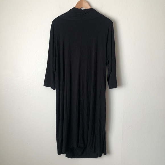 Karen Kane Black Faux Wrap Dress Stretch Knit 3X - Picture 8 of 11